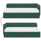 Estructura de cama en esquina Verde oscuro 100 x 200 cm