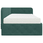 Estructura de cama en esquina Verde oscuro 100 x 200 cm