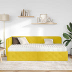 Estructura de cama en esquina Amarillo 100 x 200 cm Terciopelo