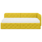 Estructura de cama en esquina Amarillo 100 x 200 cm Terciopelo