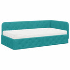 Estructura de cama en esquina Tuquesa 100 x 200 cm Terciopelo