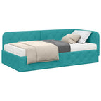 Estructura de cama en esquina Tuquesa 100 x 200 cm Terciopelo