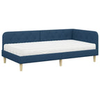 Estructura de cama en esquina Azul 100 x 200 cm tela