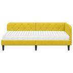 Estructura de cama en esquina Amarillo 100 x 200 cm Terciopelo