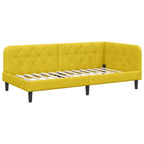 Estructura de cama en esquina Amarillo 100 x 200 cm Terciopelo