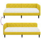 Estructura de cama en esquina Amarillo 100 x 200 cm Terciopelo