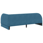 Estructura de Cama Esquina con Colchón 2 pcs Azul Terciopelo