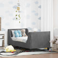 Estructura de cama para niños pequeños con cabecera Gris oscuro