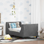 Estructura de cama para niños pequeños con cabecera Gris oscuro