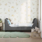 Estructura de cama para niños pequeños con cabecera Gris oscuro