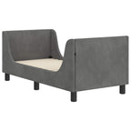 Estructura de cama para niños pequeños con cabecera Gris oscuro