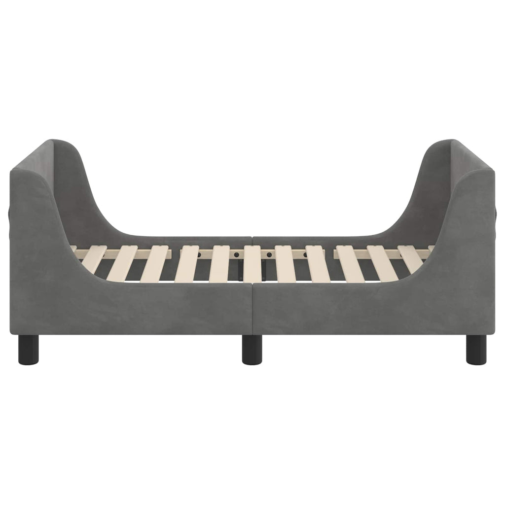 Estructura de cama para niños pequeños con cabecera Gris oscuro