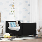 Estructura de cama para niños pequeños con cabecera Negro
