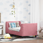 Estructura de cama para niños pequeños con cabecera Rosa