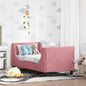 Estrutura de cama júnior com cabeceira cor-de-rosa
