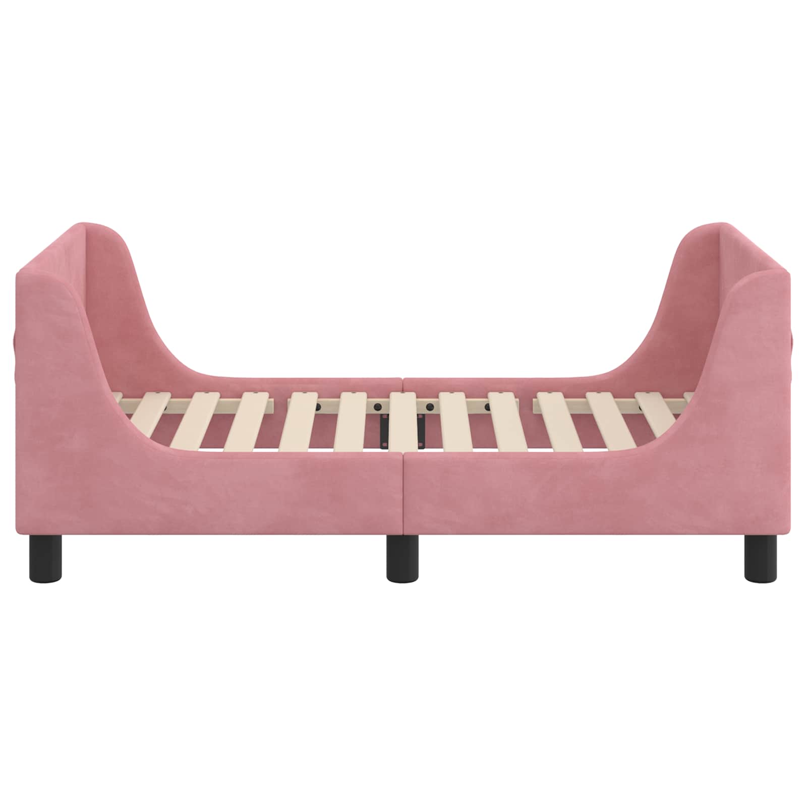 Estructura de cama para niños pequeños con cabecera Rosa