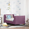Estructura de cama para niños pequeños con cabecera Morado