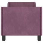 Estructura de cama para niños pequeños con cabecera Morado