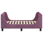 Estructura de cama para niños pequeños con cabecera Morado
