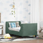 Estrutura de cama júnior com cabeceira Verde Mar
