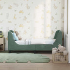 Estructura de cama para niños pequeños con cabecera Verde Mar