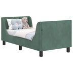 Estructura de cama para niños pequeños con cabecera Verde Mar
