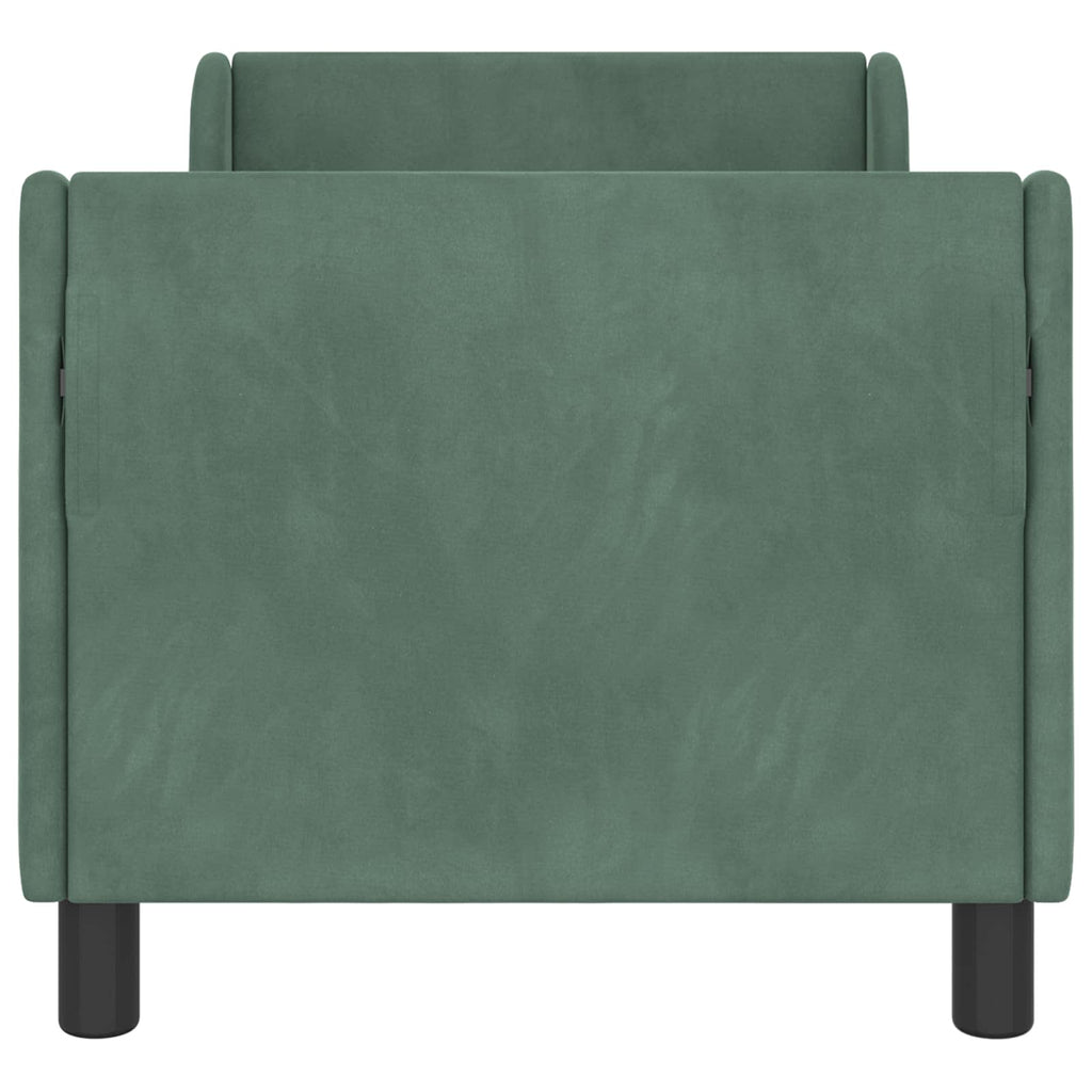 Estructura de cama para niños pequeños con cabecera Verde Mar