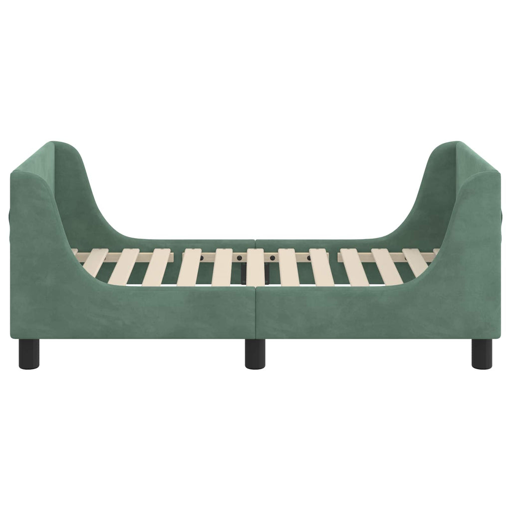 Estructura de cama para niños pequeños con cabecera Verde Mar