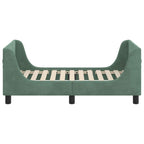 Estructura de cama para niños pequeños con cabecera Verde Mar