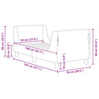 Estructura de cama para niños pequeños con cabecera 70 x 140 cm