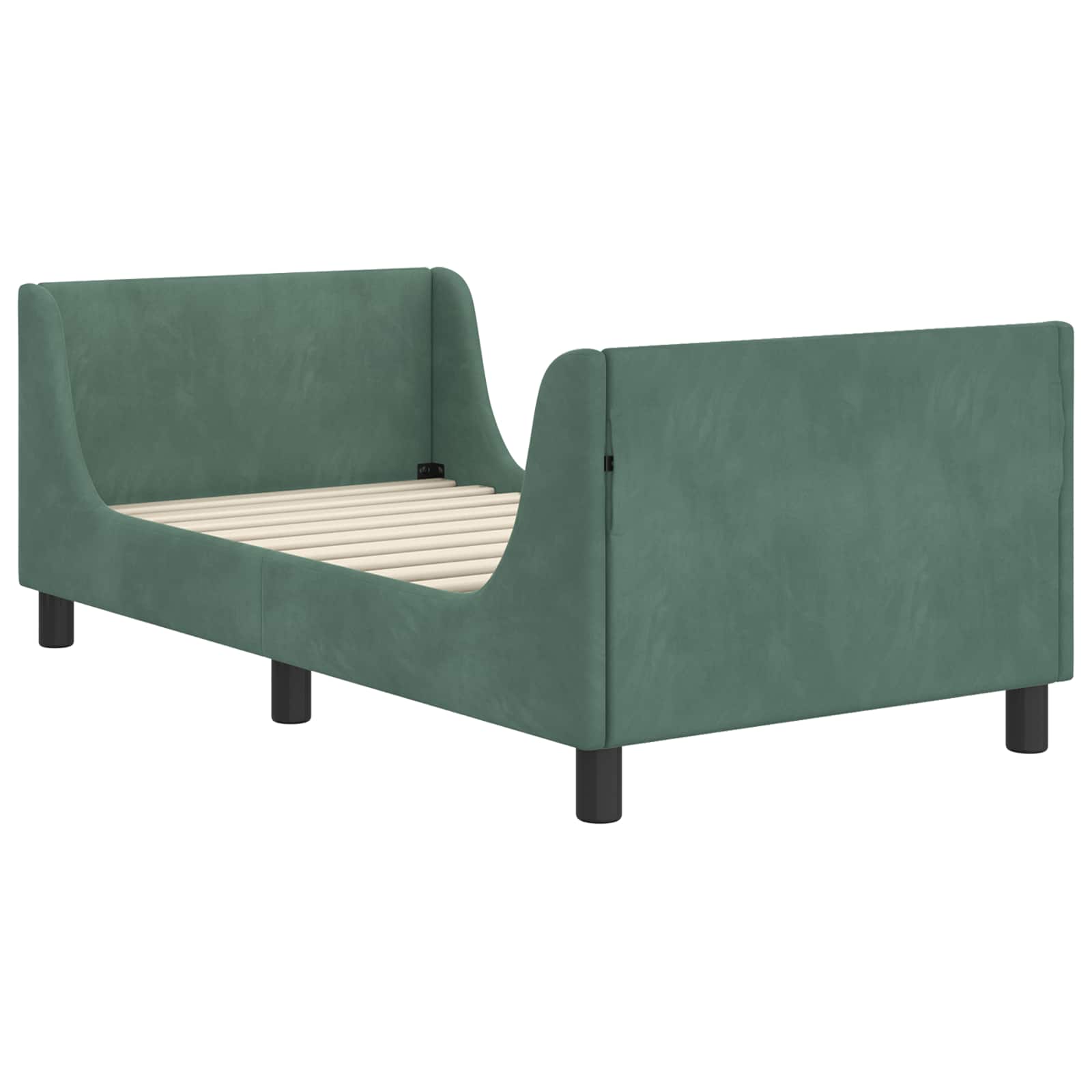 Cama para niños con cabecero Verde Mar 80 x 160 cm Terciopelo