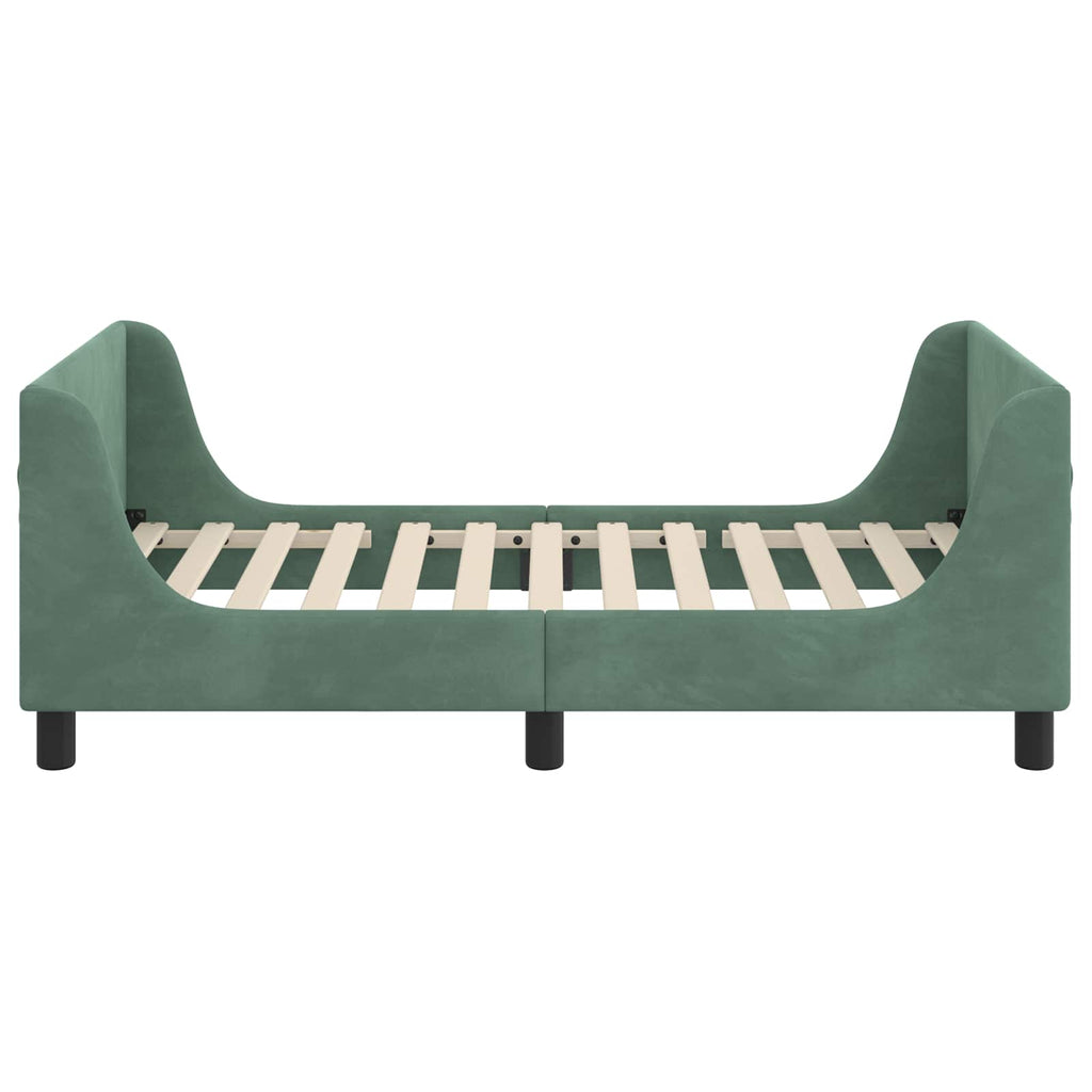 Cama para niños con cabecero Verde Mar 80 x 160 cm Terciopelo