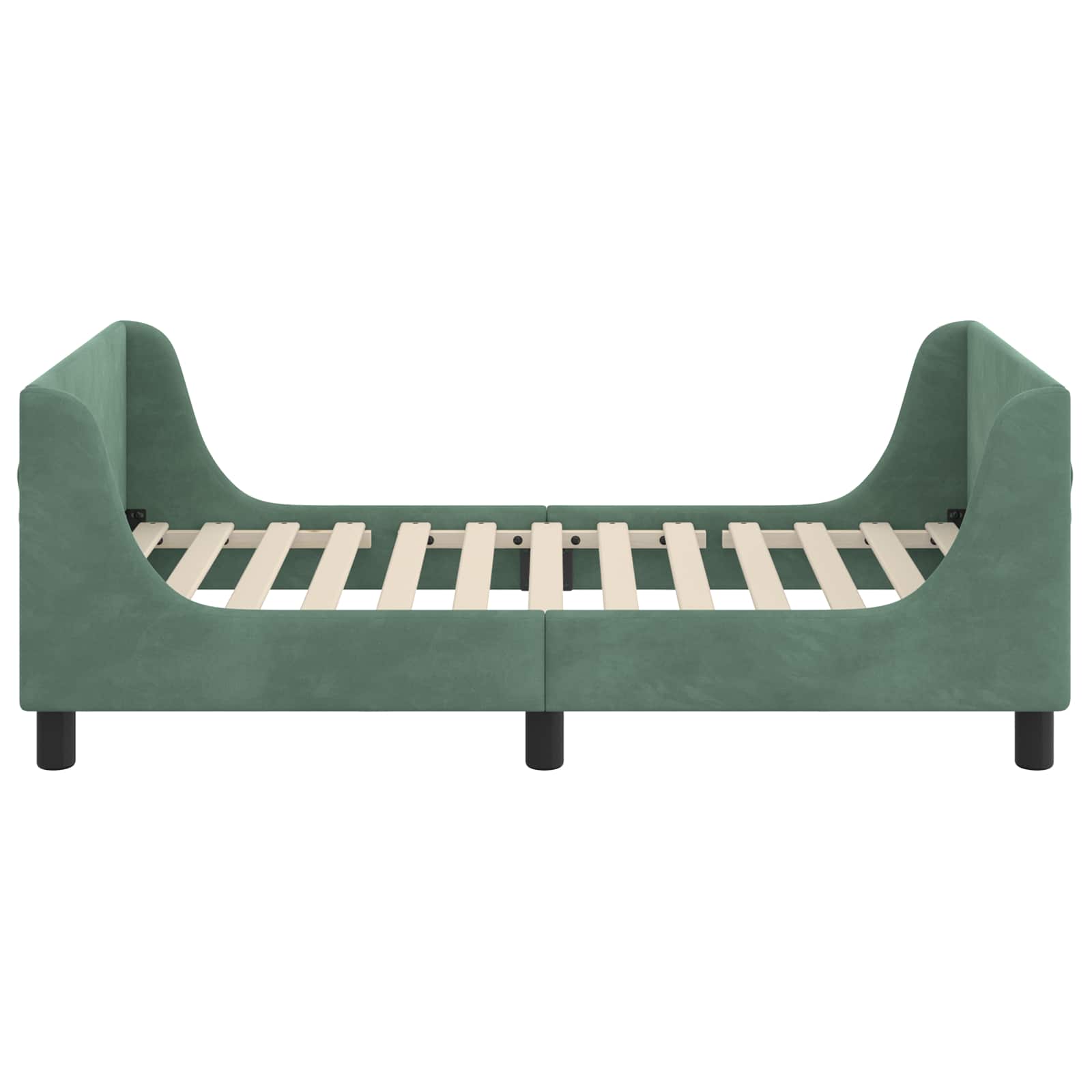 Cama para niños con cabecero Verde Mar 80 x 160 cm Terciopelo