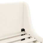 Cama para niños con cabecero Crema 80 x 200 cm Bouclé