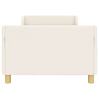 Cama para niños con cabecero Crema 80 x 200 cm Bouclé