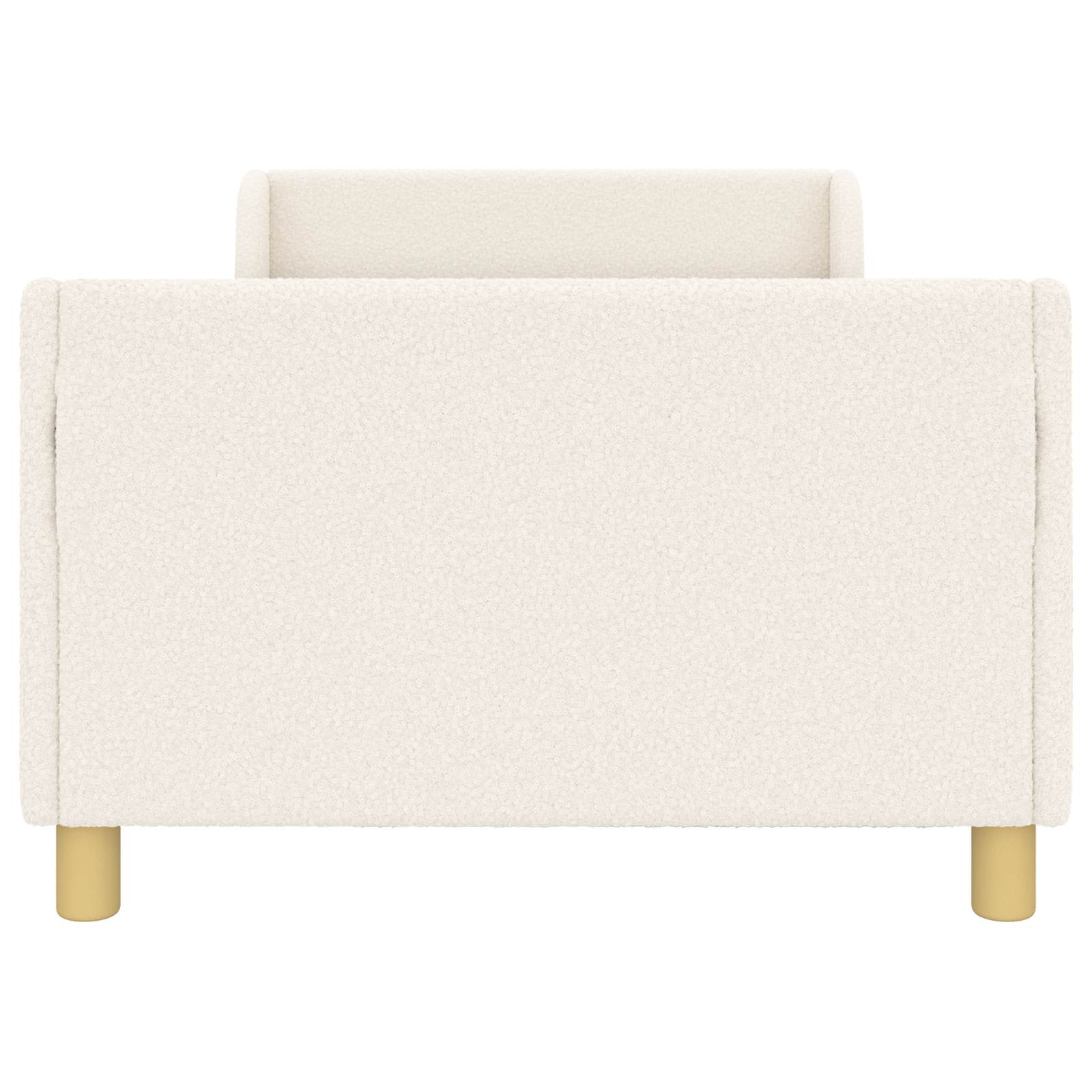 Cama para niños con cabecero Crema 80 x 200 cm Bouclé