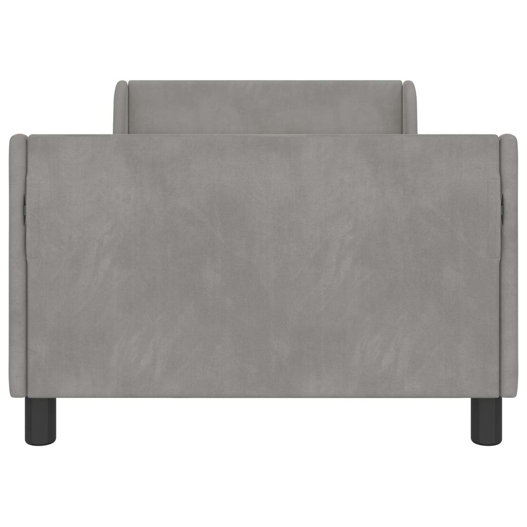 Cama para niños con cabecero Gris Claro 80 x 200 cm Terciopelo