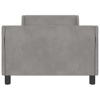Cama para niños con cabecero Gris Claro 80 x 200 cm Terciopelo
