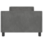 Cama para niños con cabecero Gris oscuro 80 x 200 cm Terciopelo