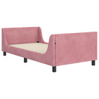 Cama para niños con cabecero Rosa 80 x 200 cm Terciopelo