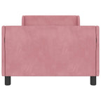 Cama para niños con cabecero Rosa 80 x 200 cm Terciopelo