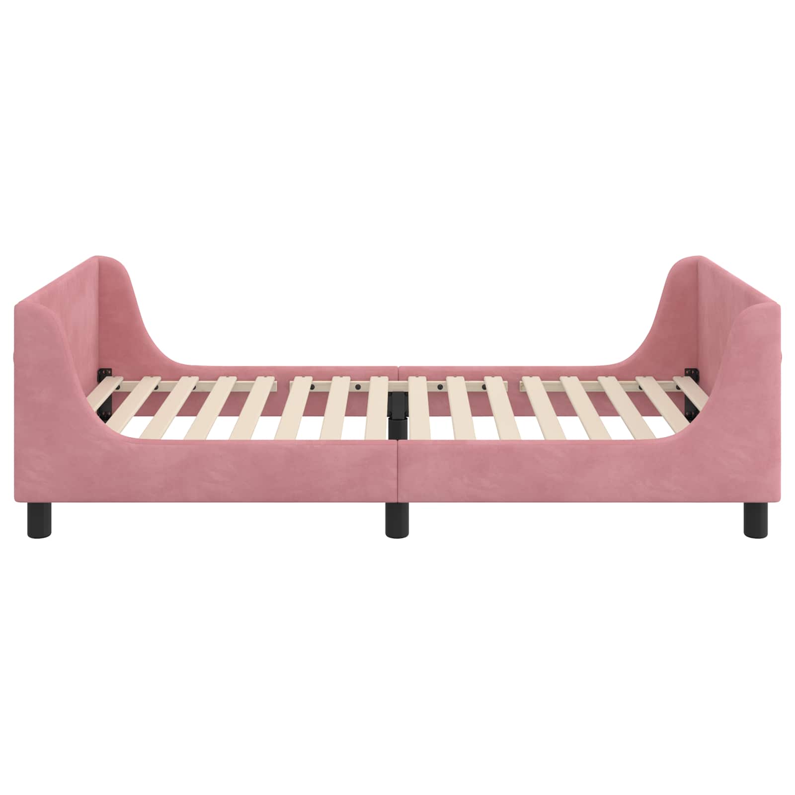 Cama para niños con cabecero Rosa 80 x 200 cm Terciopelo