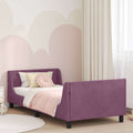 Cama para niños con cabecero Morado 80 x 200 cm Terciopelo