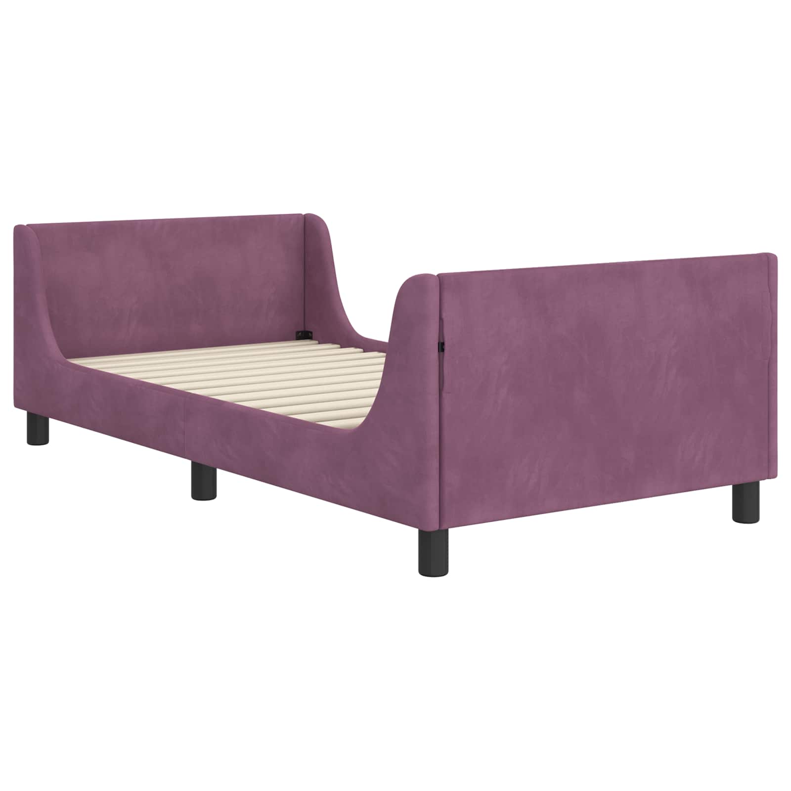 Cama para niños con cabecero Morado 80 x 200 cm Terciopelo