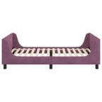 Cama para niños con cabecero Morado 80 x 200 cm Terciopelo