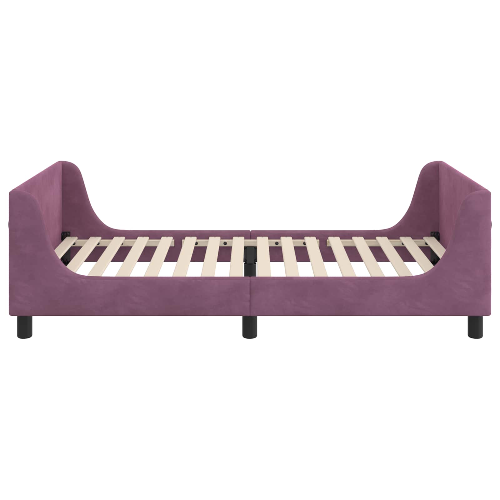 Cama para niños con cabecero Morado 80 x 200 cm Terciopelo
