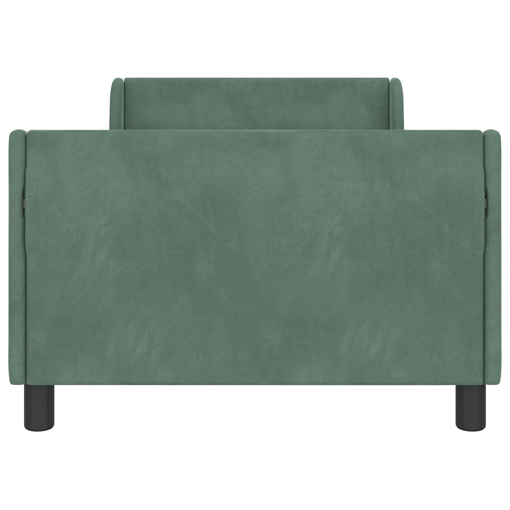 Cama para niños con cabecero Verde Mar 80 x 200 cm Terciopelo