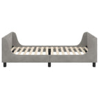 Cama para niños con cabecero Gris Claro 90 x 190 cm Terciopelo