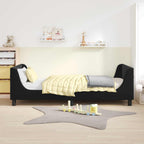 Cama para niños con cabecero Negro 90 x 190 cm Terciopelo