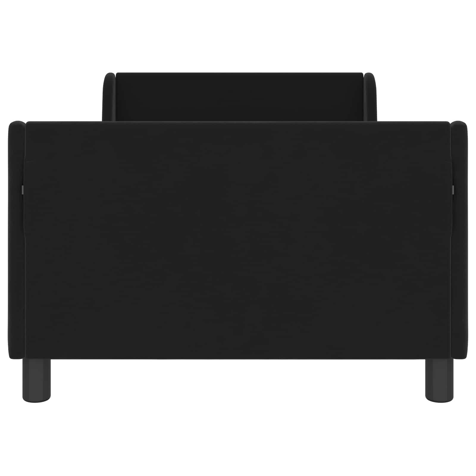 Cama para niños con cabecero Negro 90 x 190 cm Terciopelo
